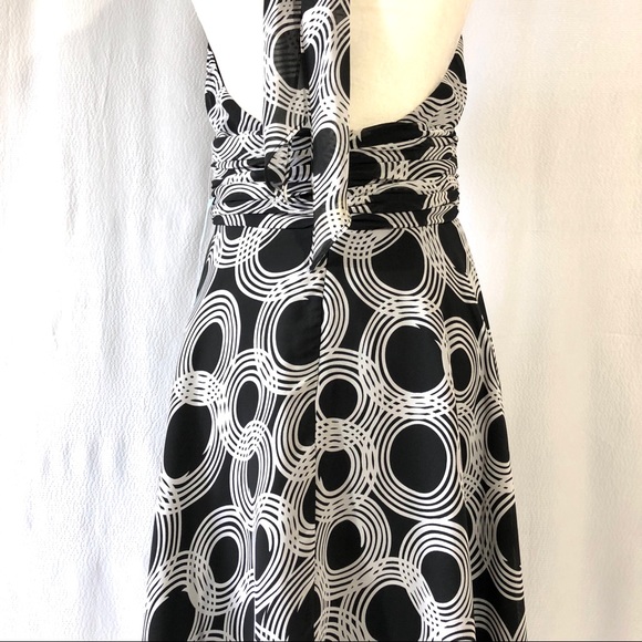 NWT Maggy Boutique Black/White Circle Print Dress - Picture 6 of 8